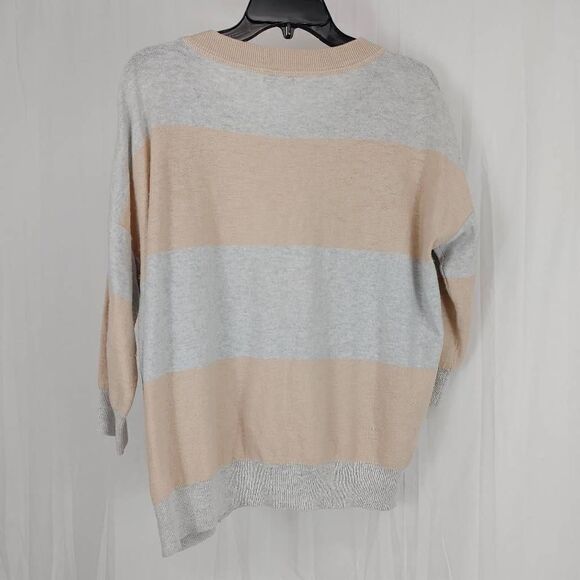 Madewell Wallace Striped Peach Gray 1/2 Sleeve Women's Size Large.
Armpit to arm - Picture 5 of 5